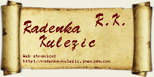 Radenka Kulezić vizit kartica